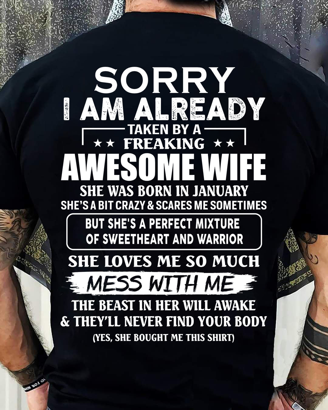 wife January - Perfect gift for your husband - NGHL01 (SKU68-86-01)