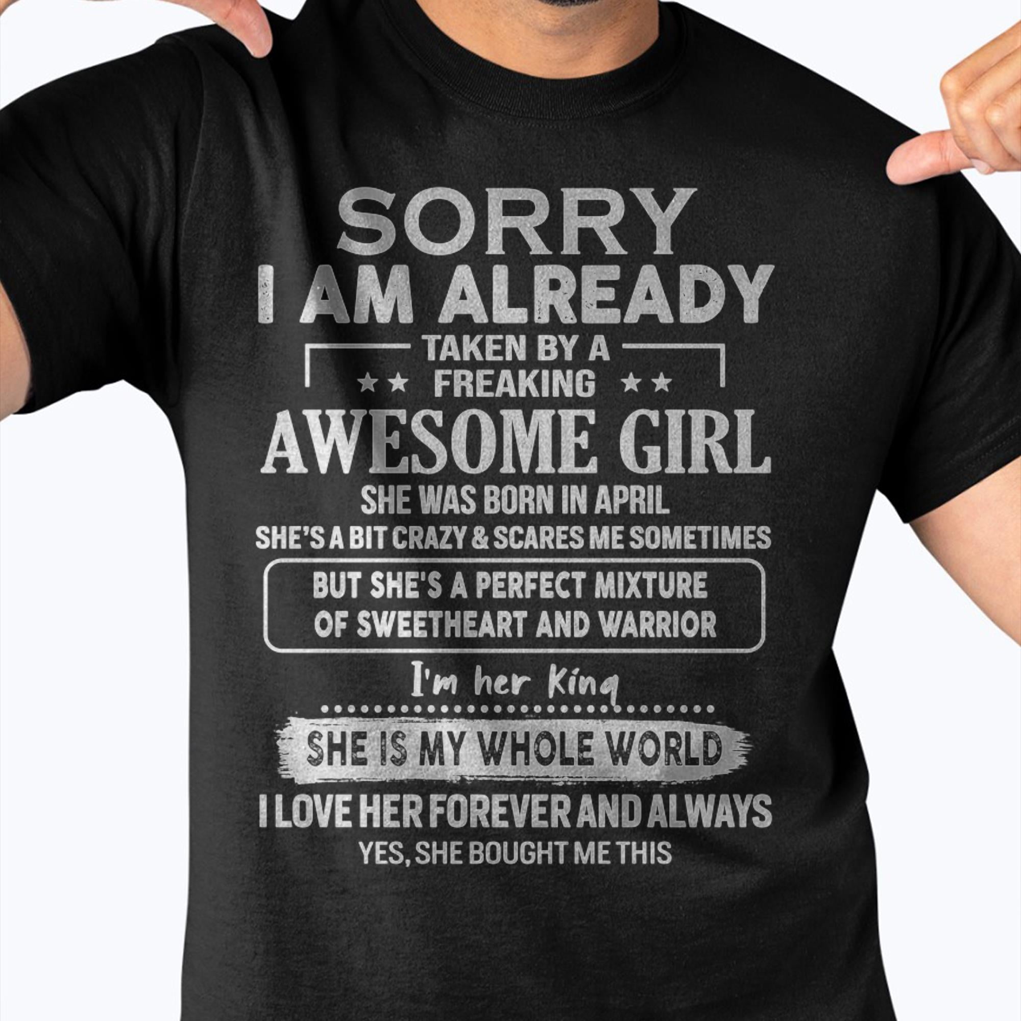 April - Awesome Girl - Perfect Gift For Your Boyfriend, Husband From Wife - NGHL04  (SKU04-86MT-04)