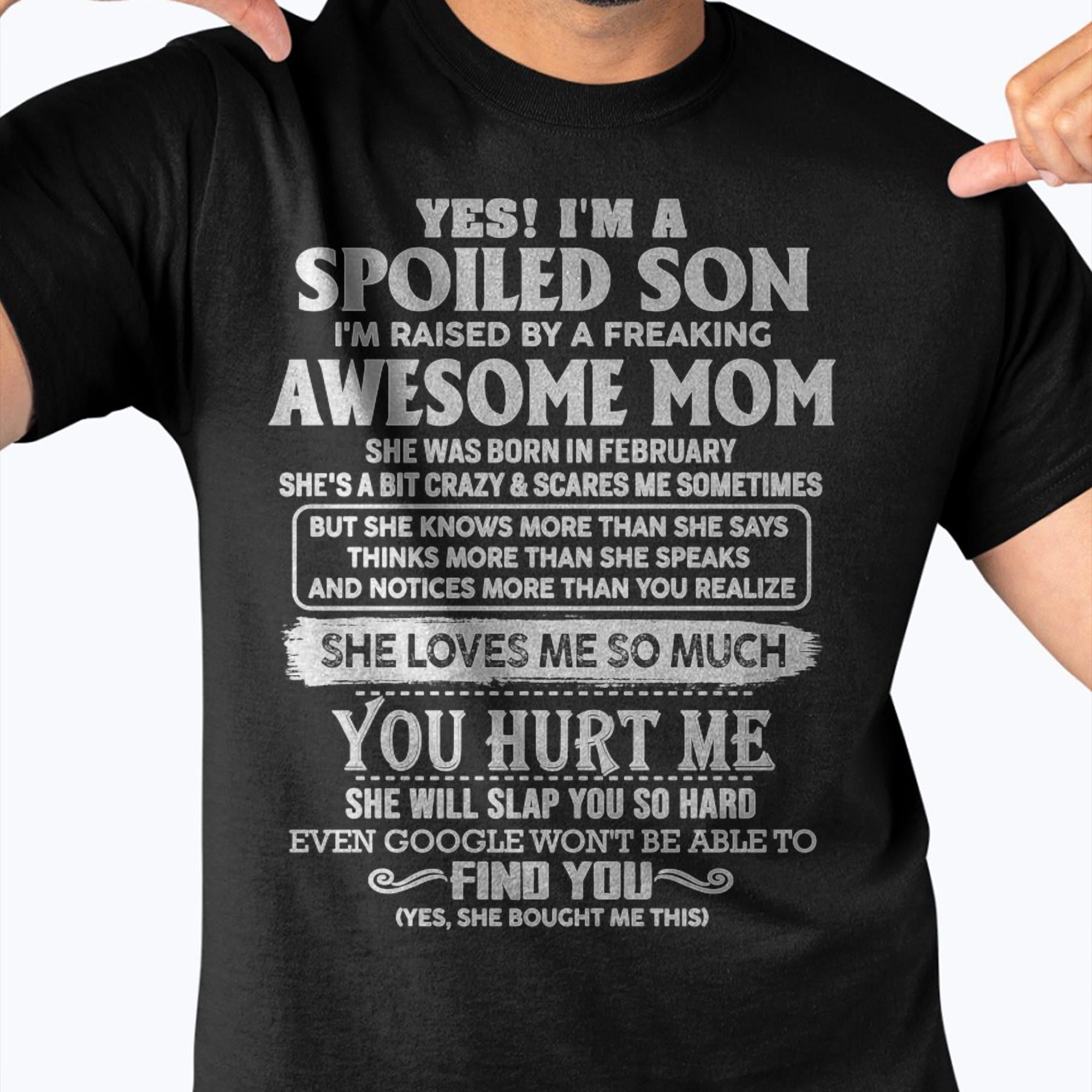 February - Awesome Mom - Perfect Gift For Your Spoiled Son From Mom - NGHL02 (SKU05-47-02)