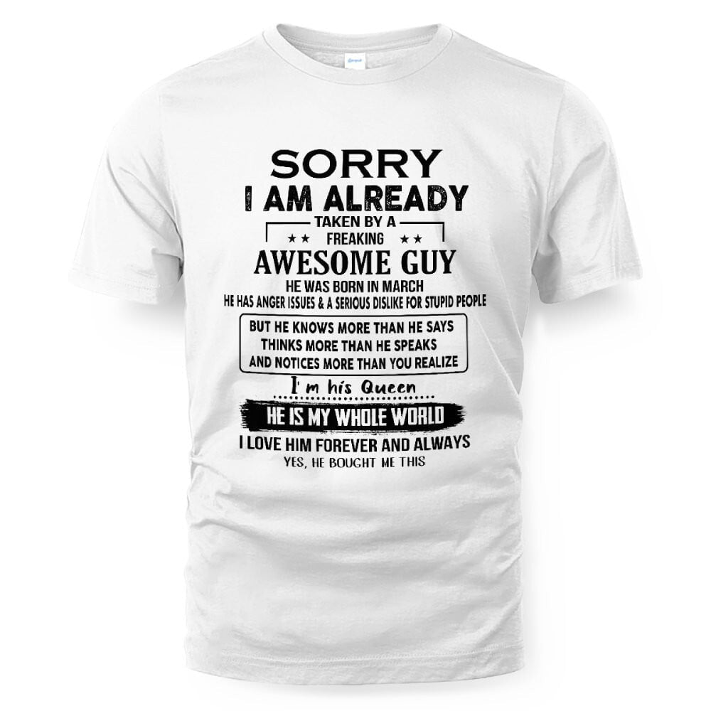 March - Awesome Boyfriend Born In March- Special gift for your Girlfriend - From Husband NGHL03 (SKUT08-11-03)