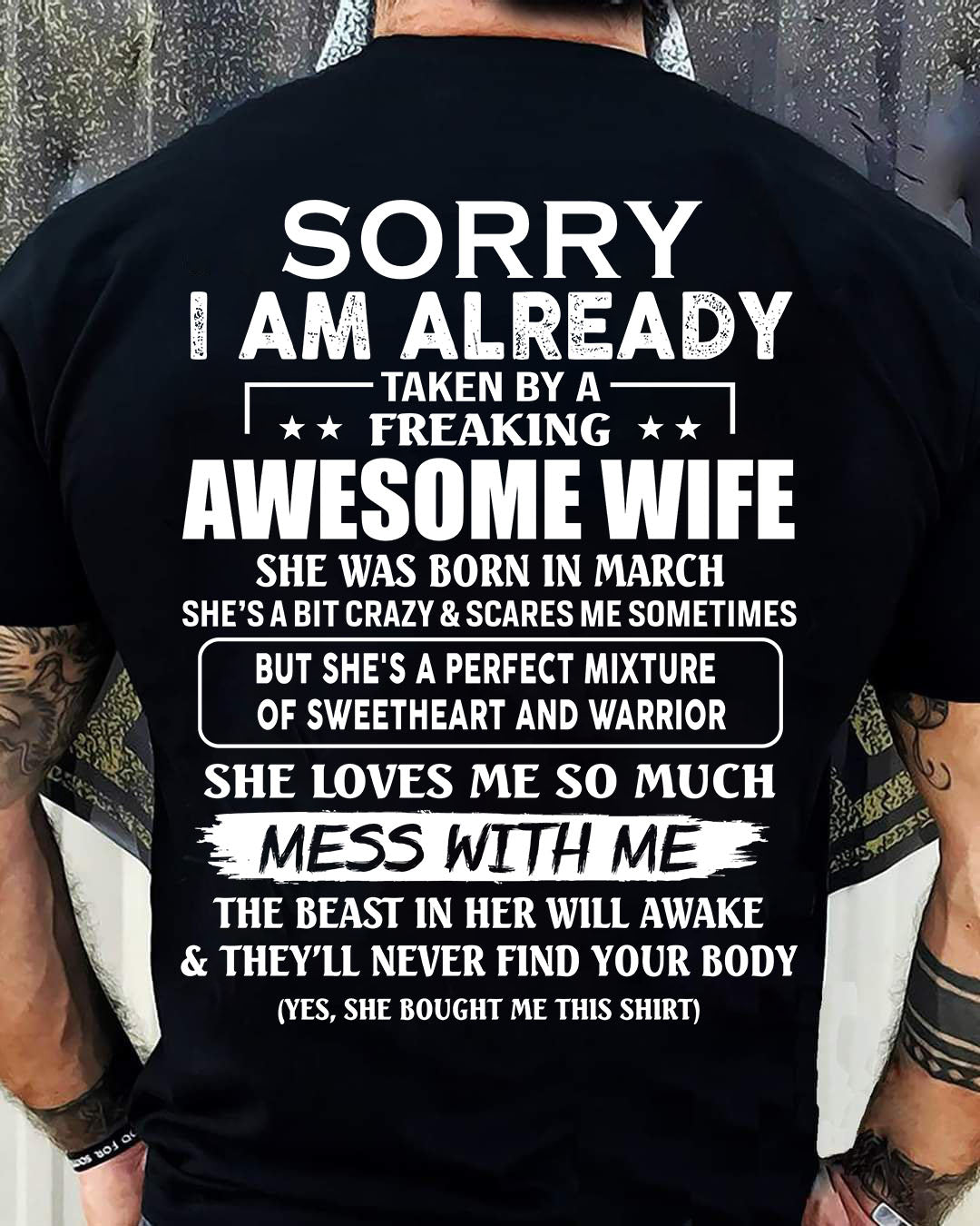 wife March - Perfect gift for your husband - NGHL03 (SKU68-86-03)