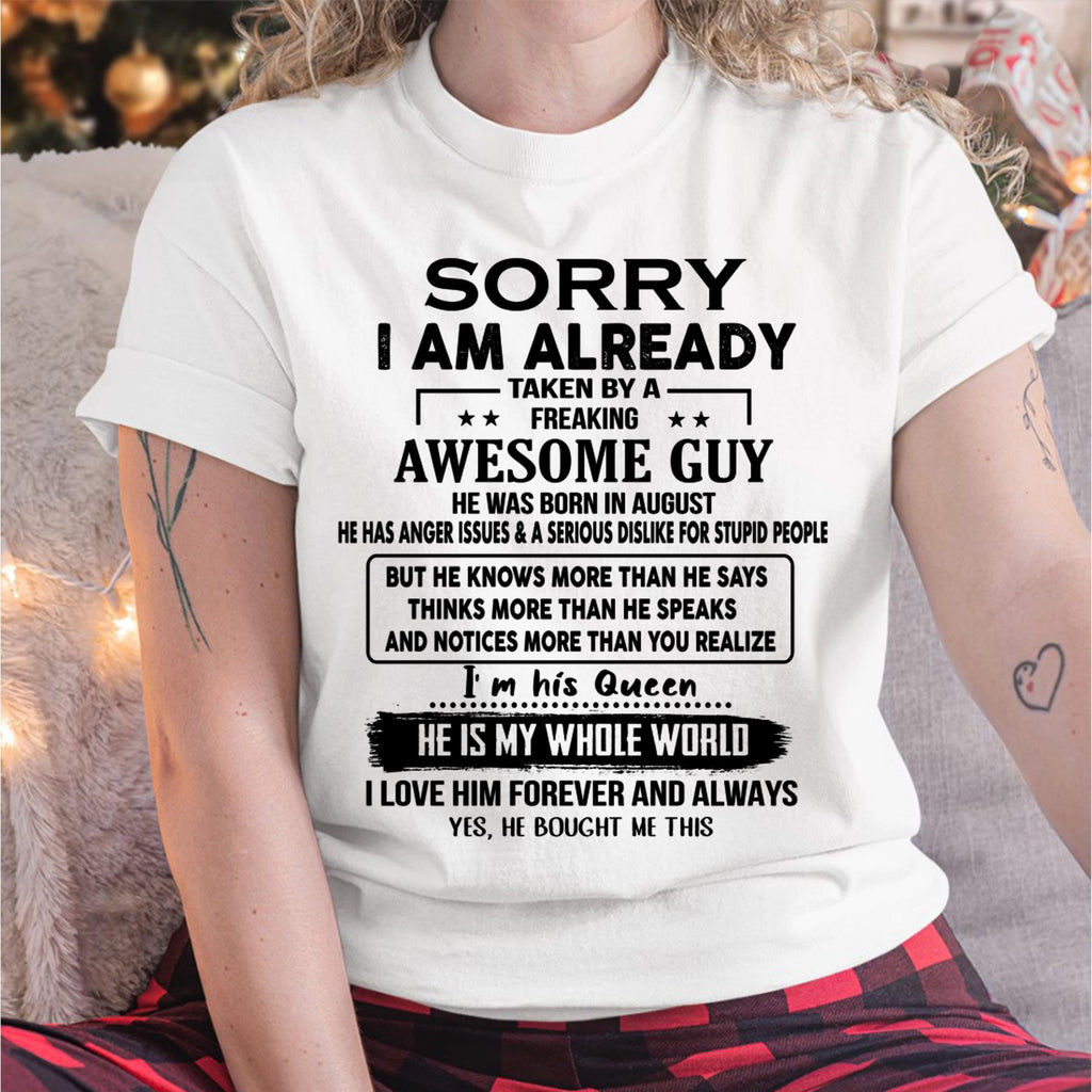 August - Awesome Guy - Perfect gift for your girlfriend or wife  From Husband - NGHL08 (SKUT08-11-08)