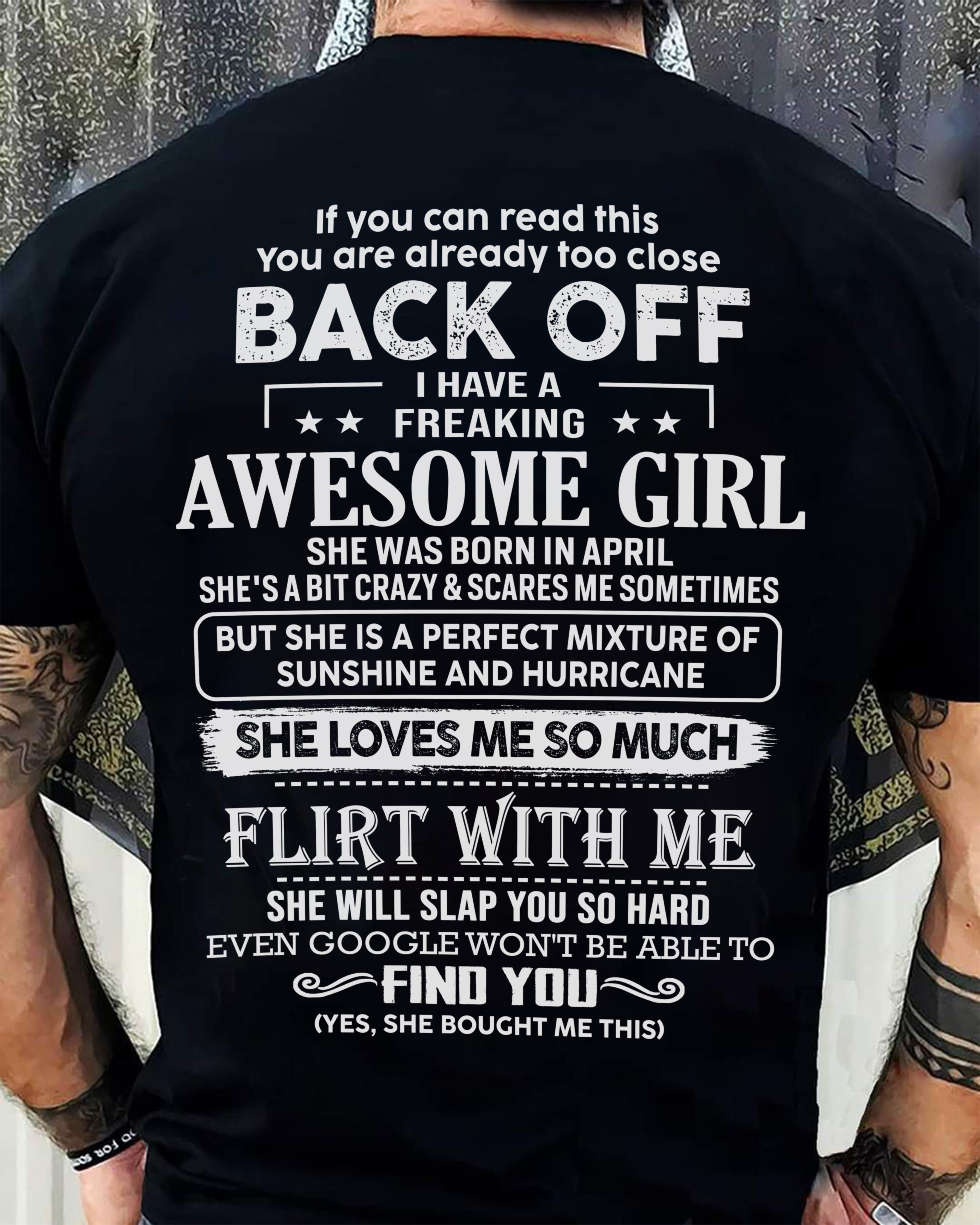 April – Awesome Girlfriend Born In April – Special gift for your Boyfriend – From Wife NGHL04 (SKU06-17-04)