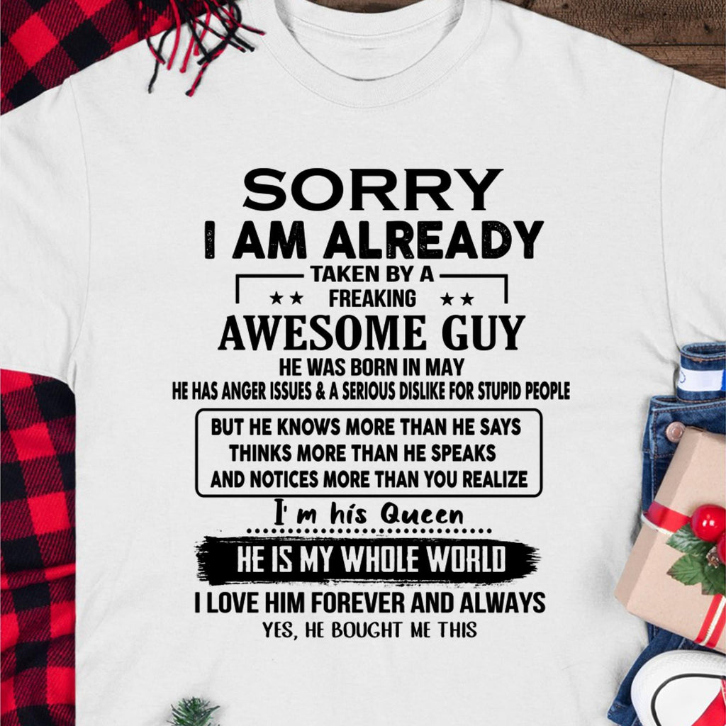 May - Awesome Guy - Perfect gift for your girlfriend or wife from Husband - NGHL05 (SKUT08-11-05)