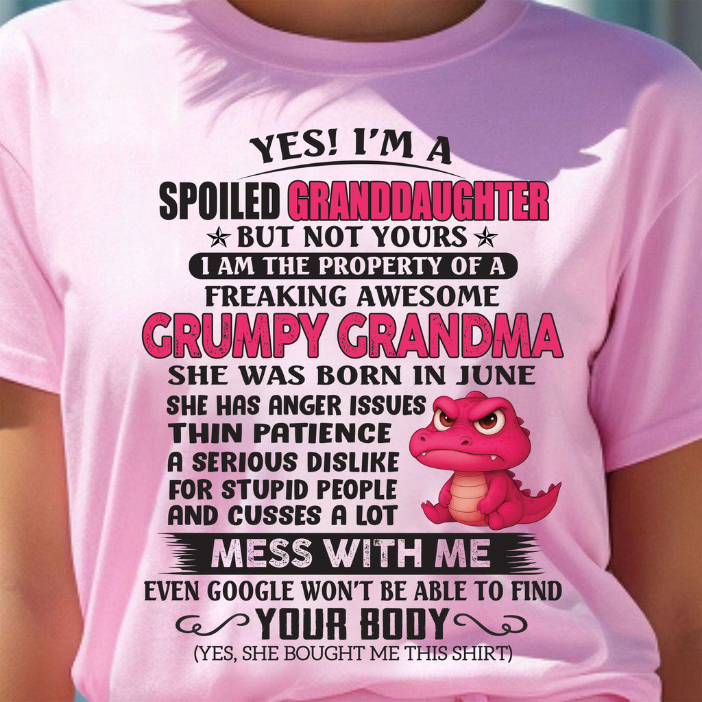 JUNE - YES, I'M A SPOILED GRANDDAUGHTER - GIFT FROM GRANDMA - NGHL06 (SKU09-96-06)