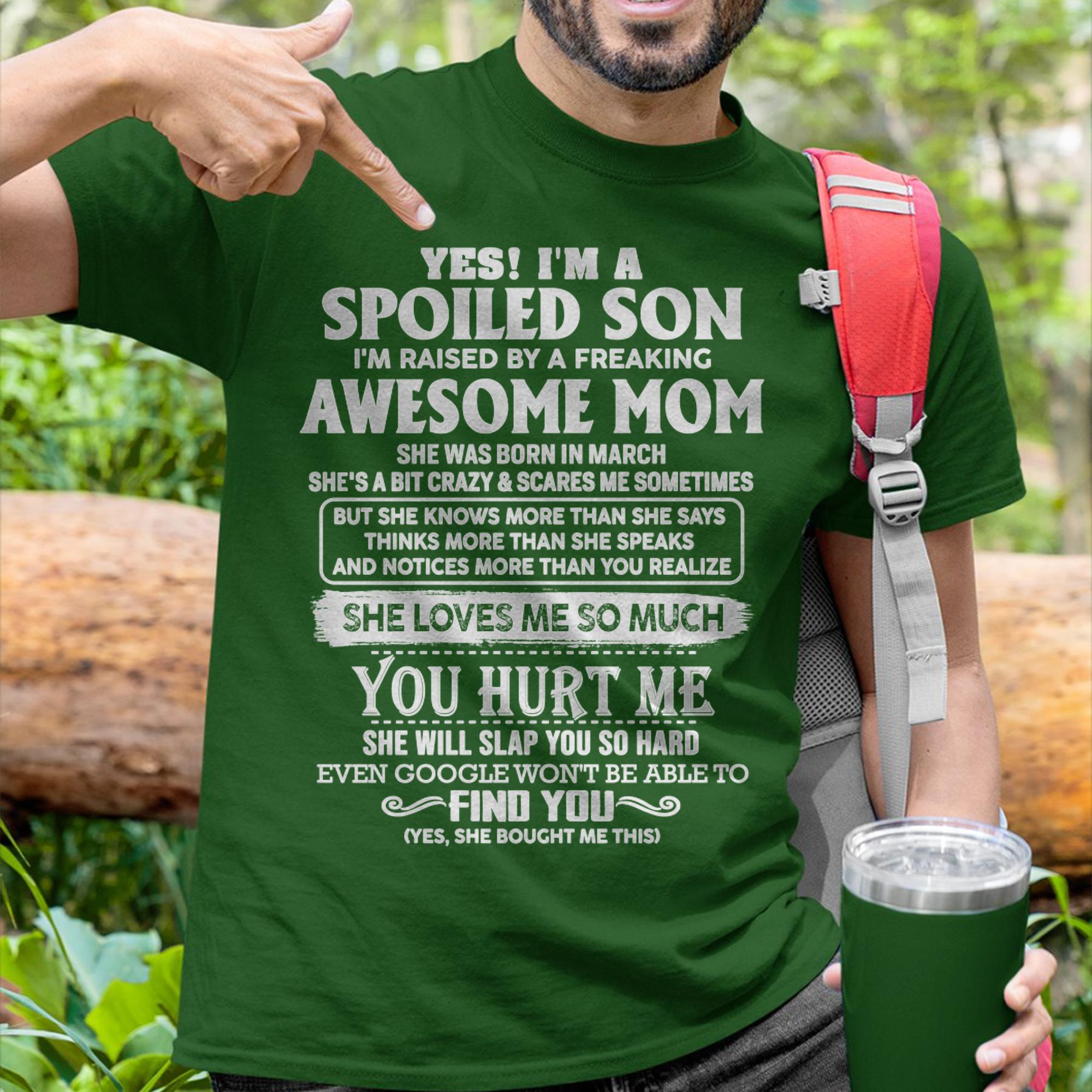 March - Awesome Mom - Perfect Gift For Spoiled Son From Mom - NGHL03 (SKU05-47-03)