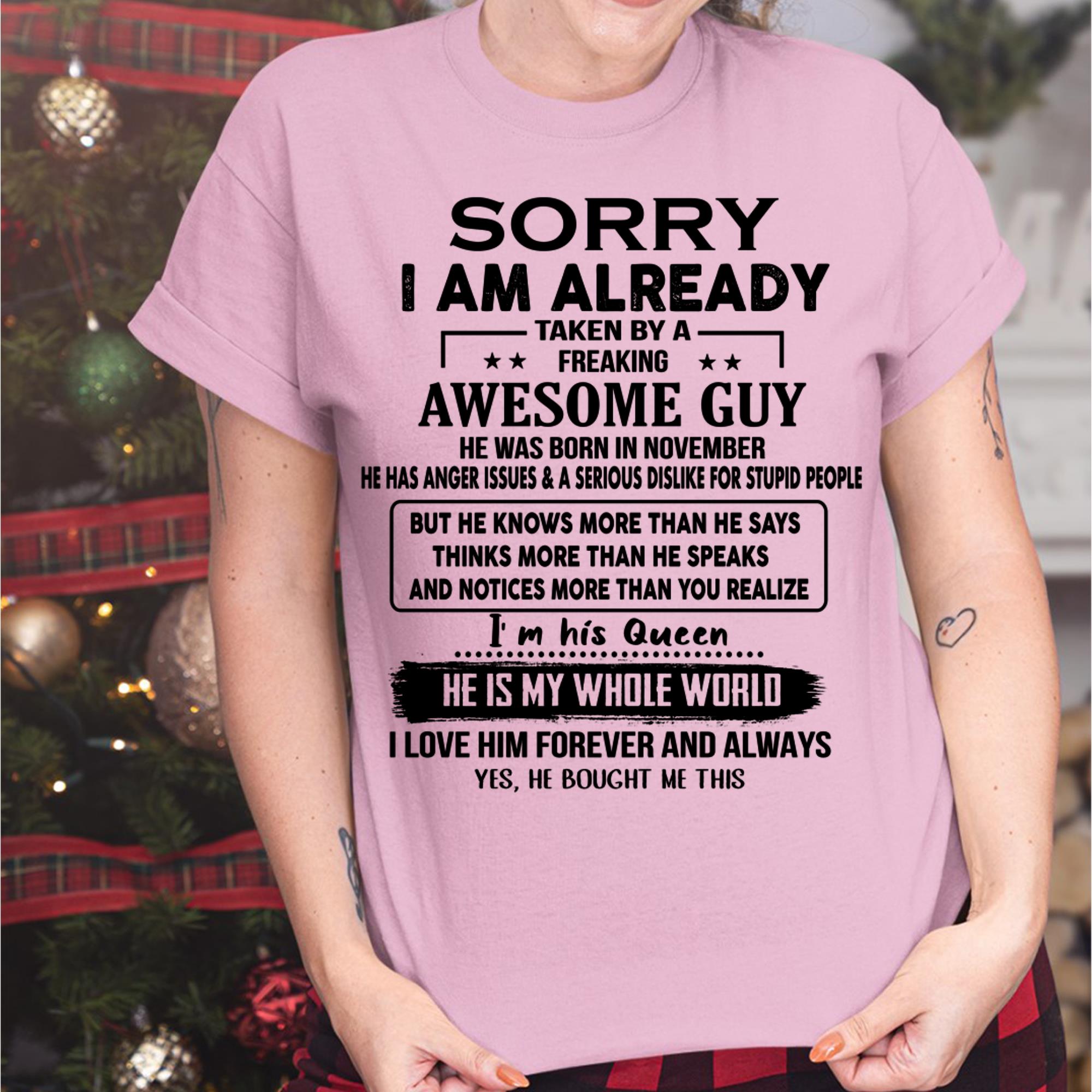 November - Awesome Guy - Perfect gift for your girlfriend or wife From Husband - NGHL11 (SKUT08-11-11)