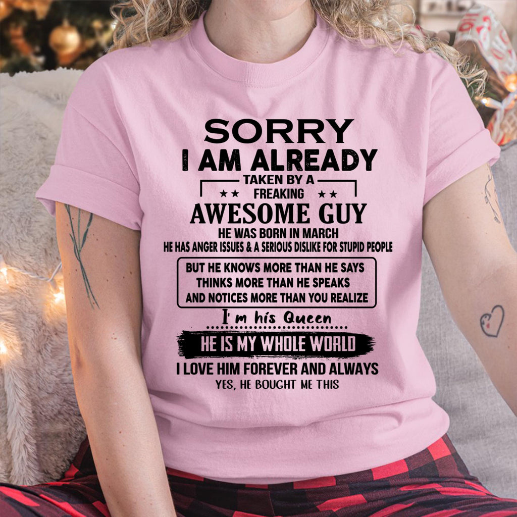 March - Awesome Guy - Perfect gift for girlfriend or wife From Husband - NGHL03 (SKUT08-11-03)