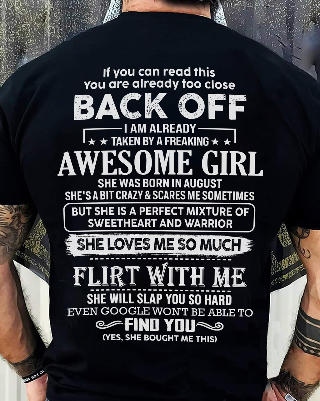August – Awesome Girlfriend Born In August – Special gift for your Boyfriend – From Wife NGHL08 (SKU06-25-08)