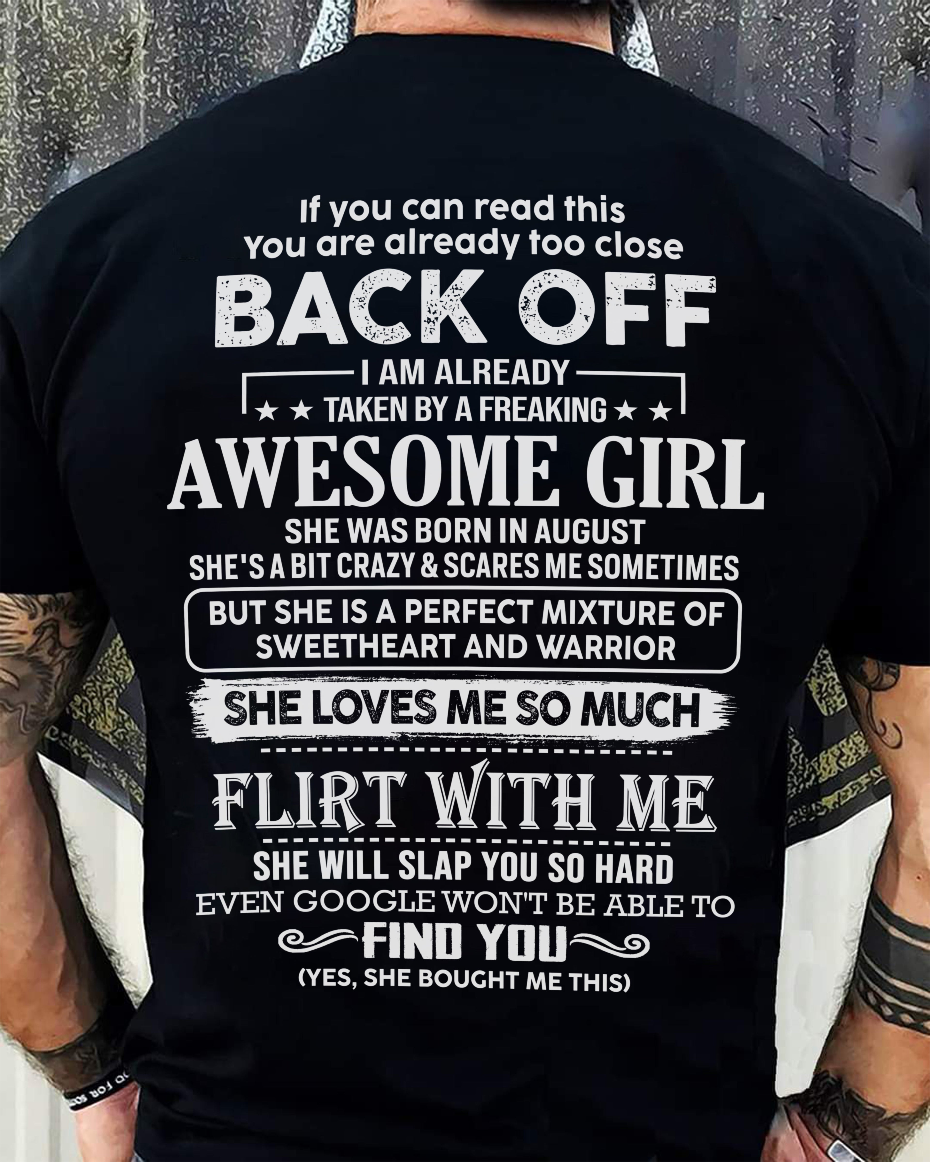 August – Awesome Girlfriend Born In August – Special gift for your Boyfriend – From Wife NGHL08 (SKU06-25-08)