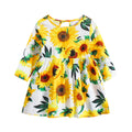 Children's Floral Cotton Long Sleeve Dress