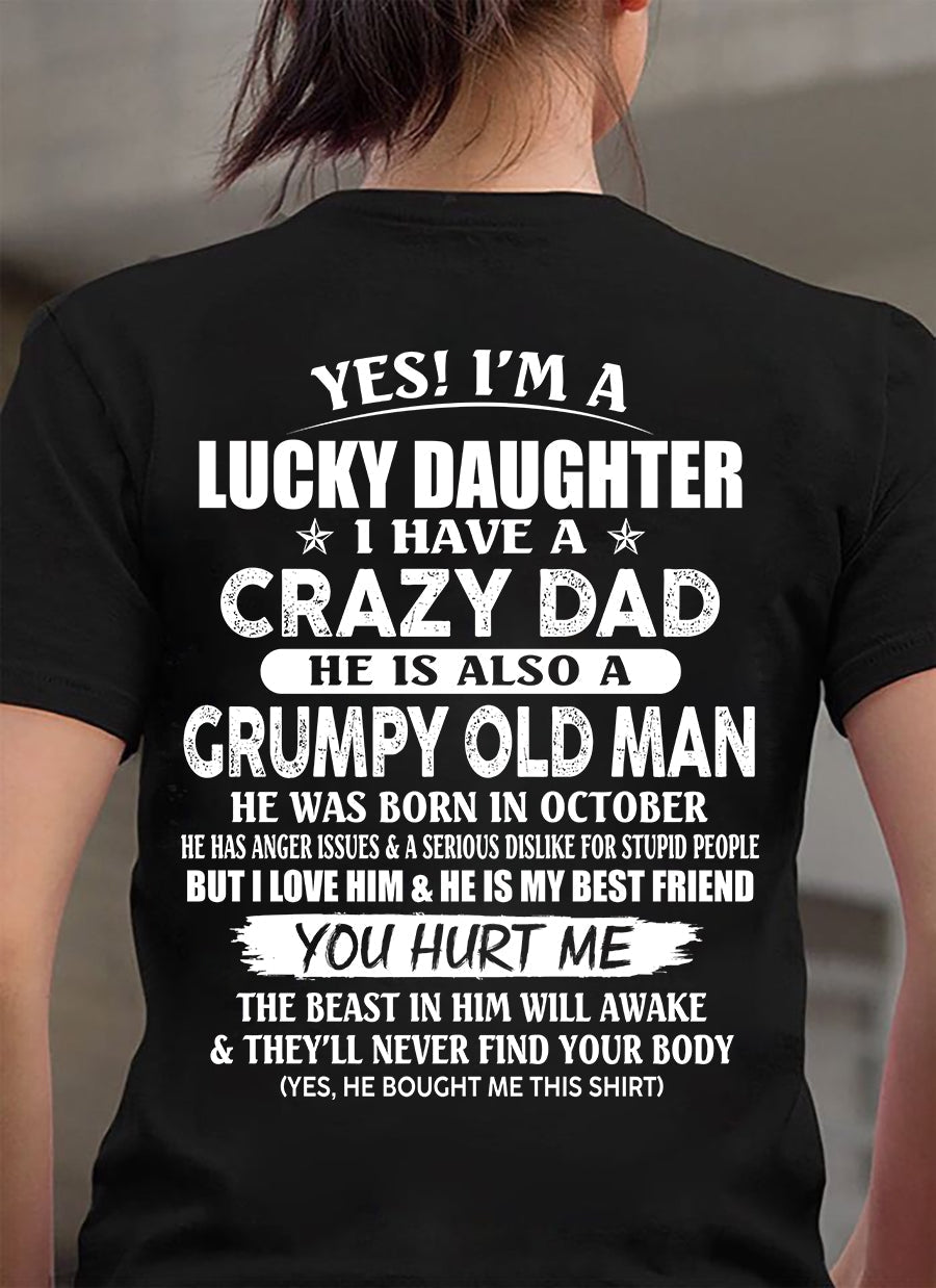 October - Awesome Grumpy Old Dad - Special gift for your daughter From Dad - NGHL10 (SKU10-50-10)