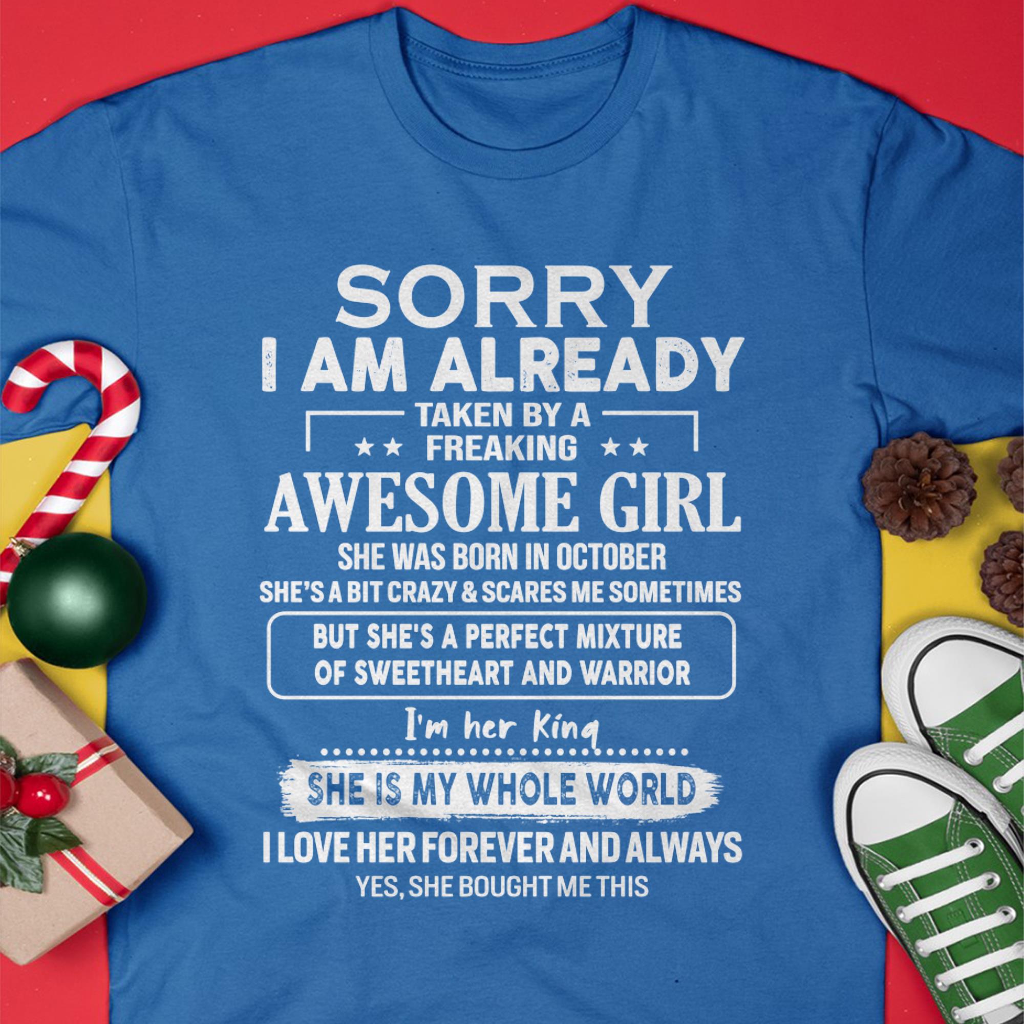 October - Awesome Girl - Perfect Gift For Your Boyfriend, Husband From Wife - NGHL10 (SKU04-86MT-10)