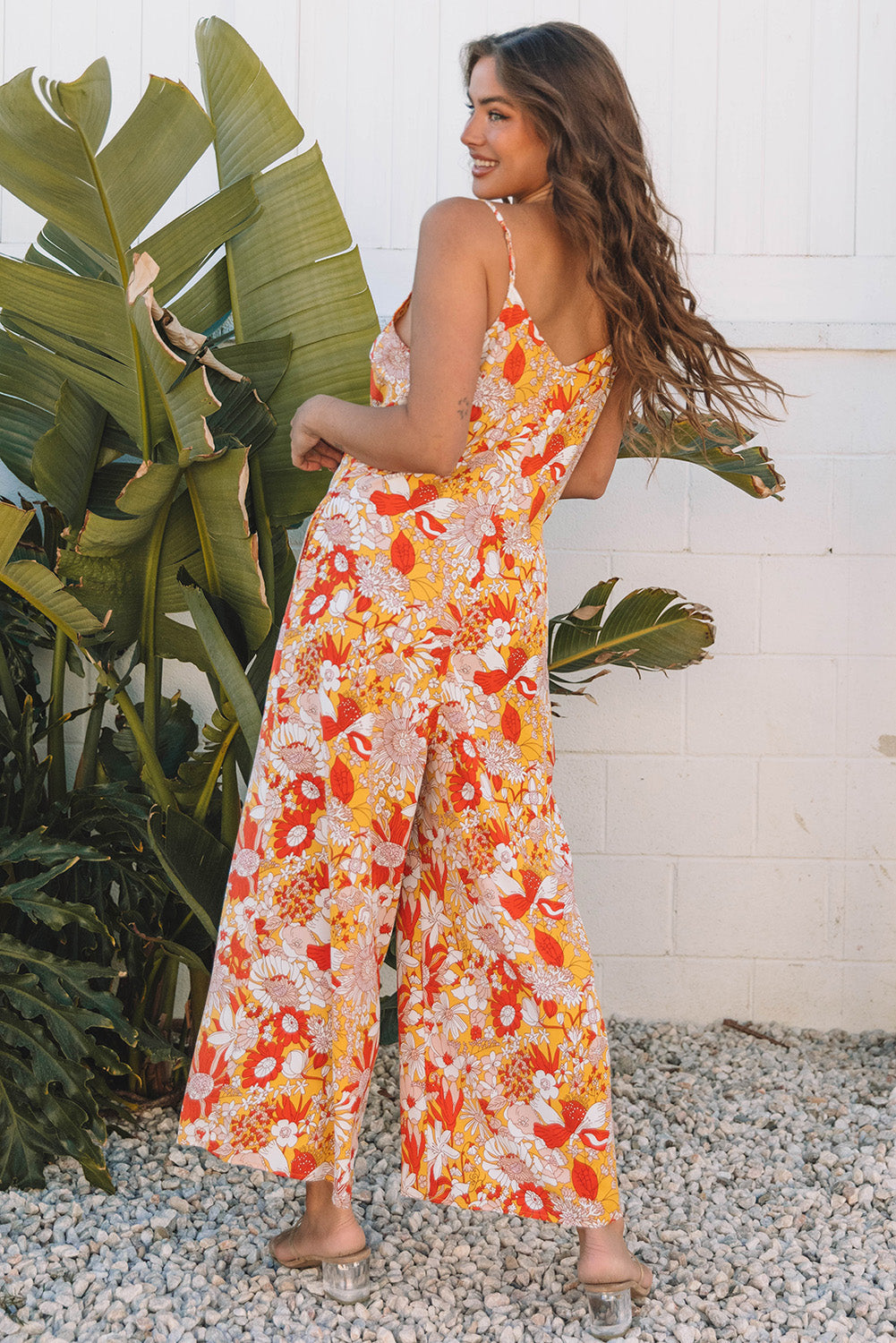 Navy Wide Leg Sleeveless Jumpsuit