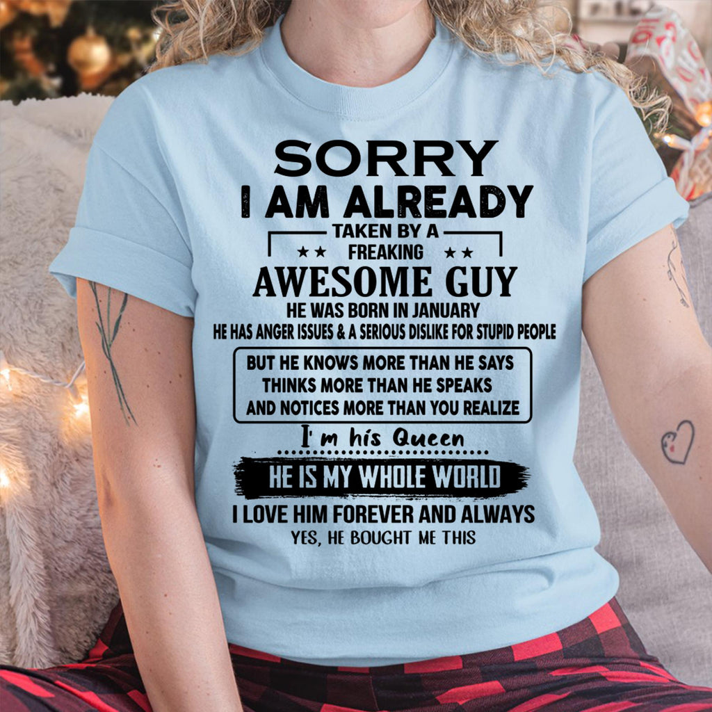 January - Awesome Guy - Perfect gift for your girlfriend or wife From Husband - NGHL01  (SKUT08-11-01)