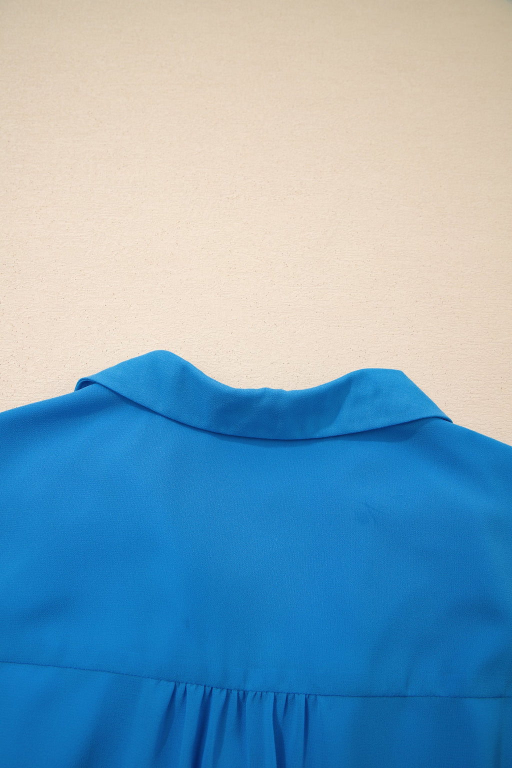 Lila Elastic Waist Sleeveless Shirt