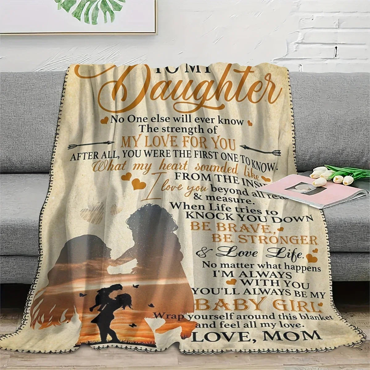 Special Gift For Your Daughter Blanket - From Mom (SKUB07-32)