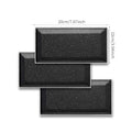 Funlife New Product American Black Terrazzo Tile Sticker Long Brick Wall Sticker Waterproof And High Temperature Resistant UB005