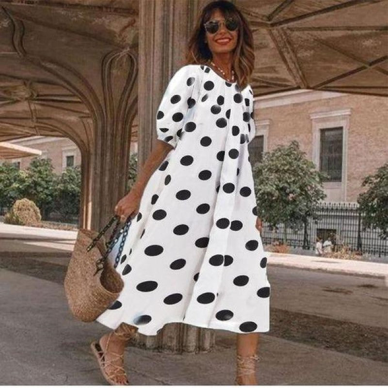 Loose plus size new big swing dress