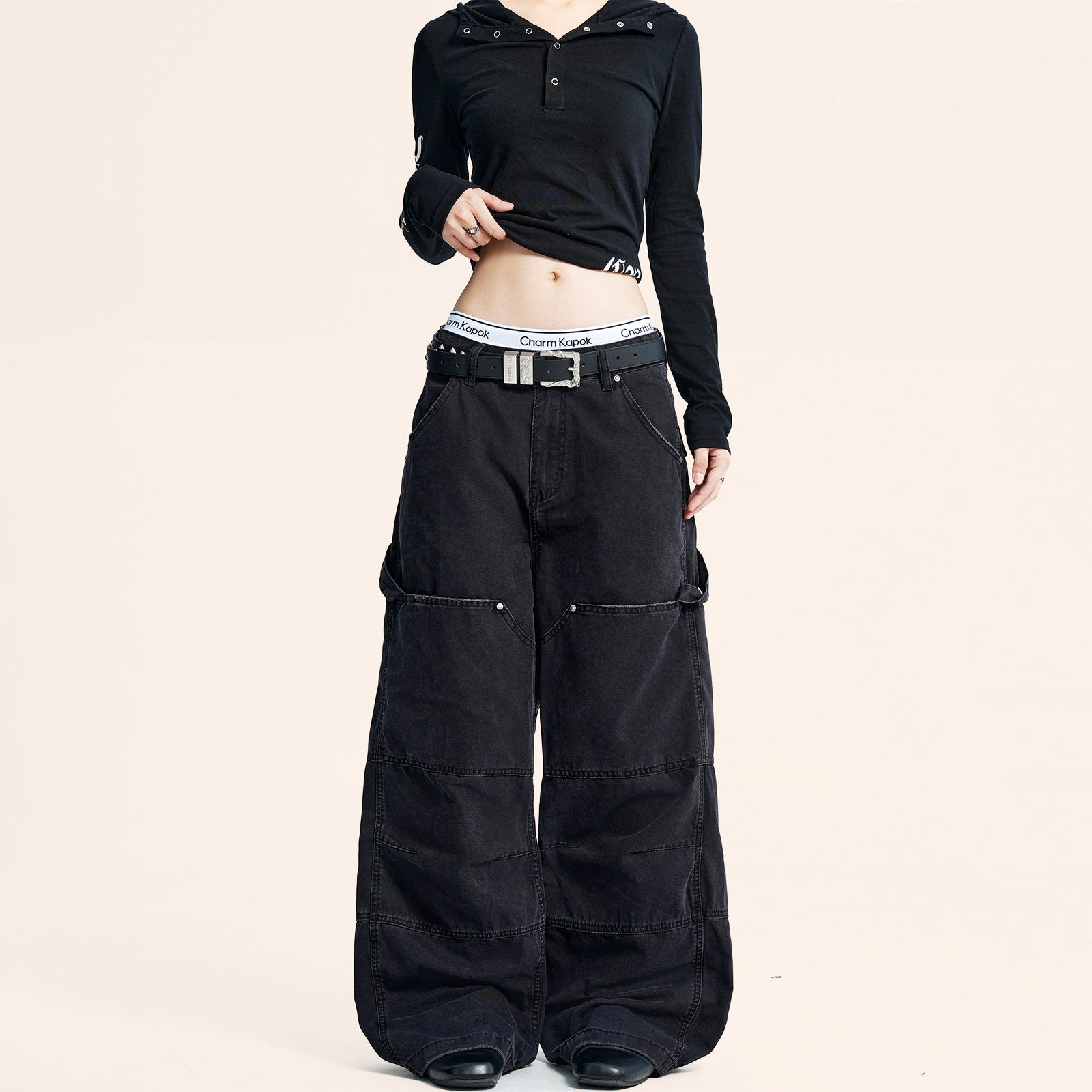 Womens Versatile Retro American-style Workwear Denim Jeans