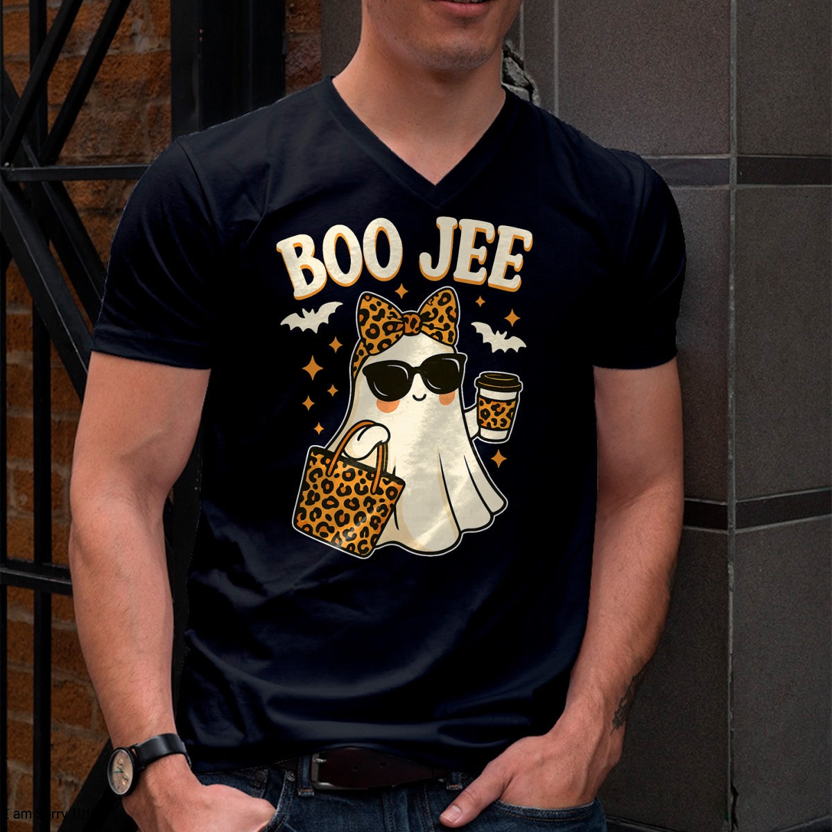 Boo JEE Ghost Shirt Halloween Women Girls Boojee Halloween T-Shirt - Halloween Unisex T-Shirt/Hoodie - NGHL00
