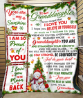 BLANKET FOR GRANDDAUGHTER – COMFORT & WARMTH CHRISTMAS GIFT FROM GRANDMA  Sherpa Fleece Quilt Blanket NTTD00