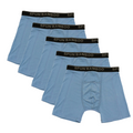 Men's Bamboo Viscose Boxer Briefs Underwear Steel Blue Color - 5-pack - Lara Luxe