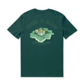 Hawaiian Tee For Men Takin It Slow By Loindaflow Tee Crew Neck 100% Cotton - DARK GREEN