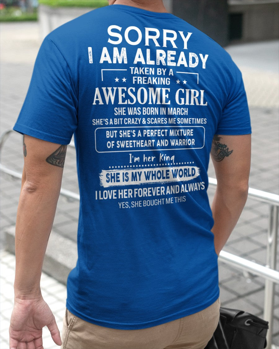 March - Awesome girl - Perfect gift for your boyfriend - (SKU04-86-03) - From Wife NGHL03