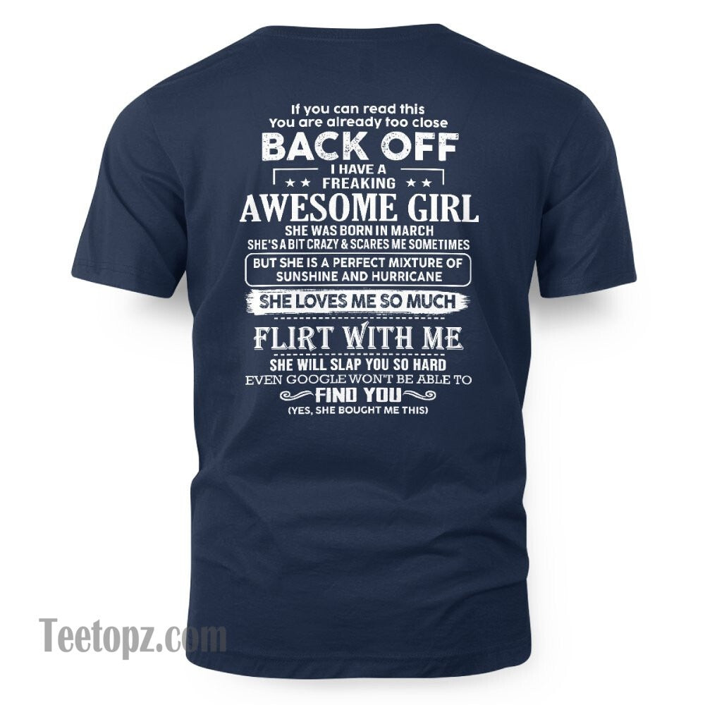March – Awesome Girlfriend Born In March – Special gift for your Boyfriend – From Wife NGHL03 (SKU06-17-03)