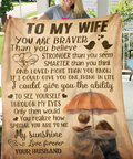 To My Wife Gift Blanket – Wrapped With Love From Your Husband (SKU26B-01153)