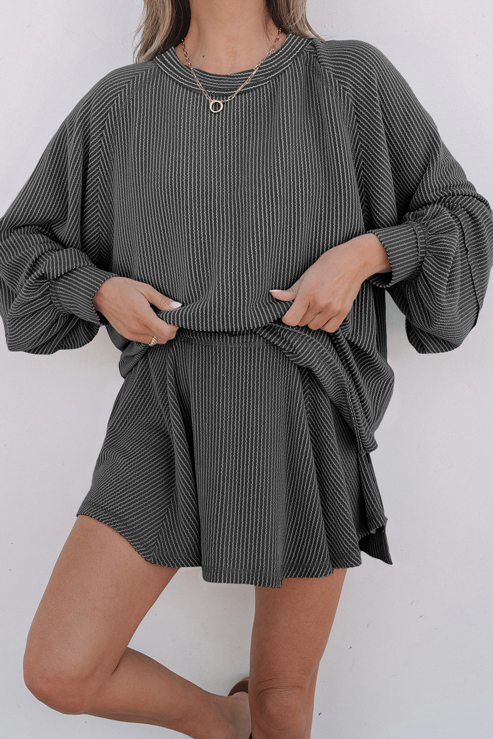 Scarlett Corded Lantern Sleeve Top