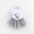 Fashion Girl Cartoon Cute Short Skirt Two-piece Suit