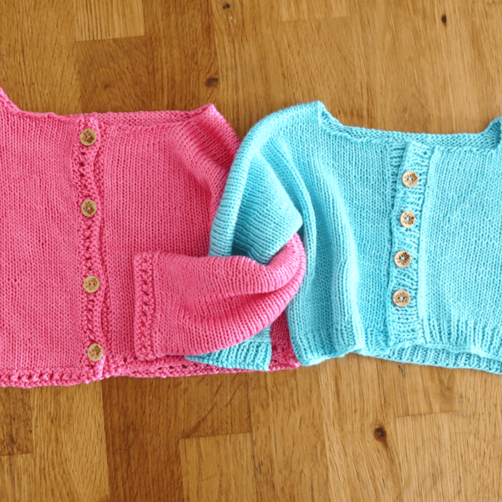 Cotton Candy Baby Cardigan Knitting Kit