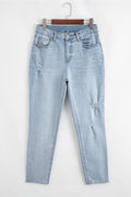 Kimberly Length Distressed Skinny Jeans