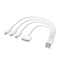 4-in-1 Multi-Function Data Cable for iPhone 6, 6s, 4, 4s & Android Devices - Fast Charging & Data Transfer