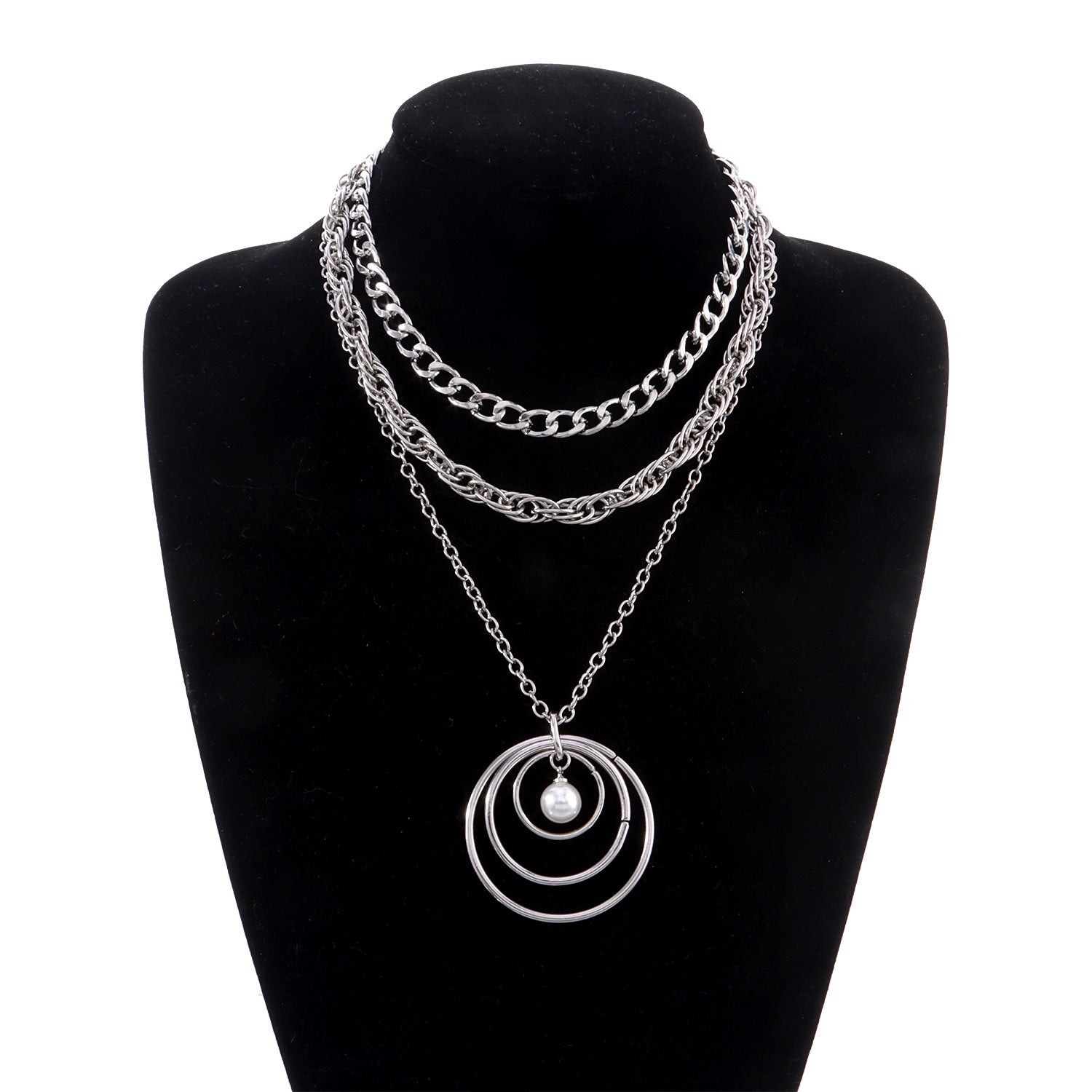 New Product Special-shaped Pearl Necklace Female Versatile Multi-layer Small Hole Chain