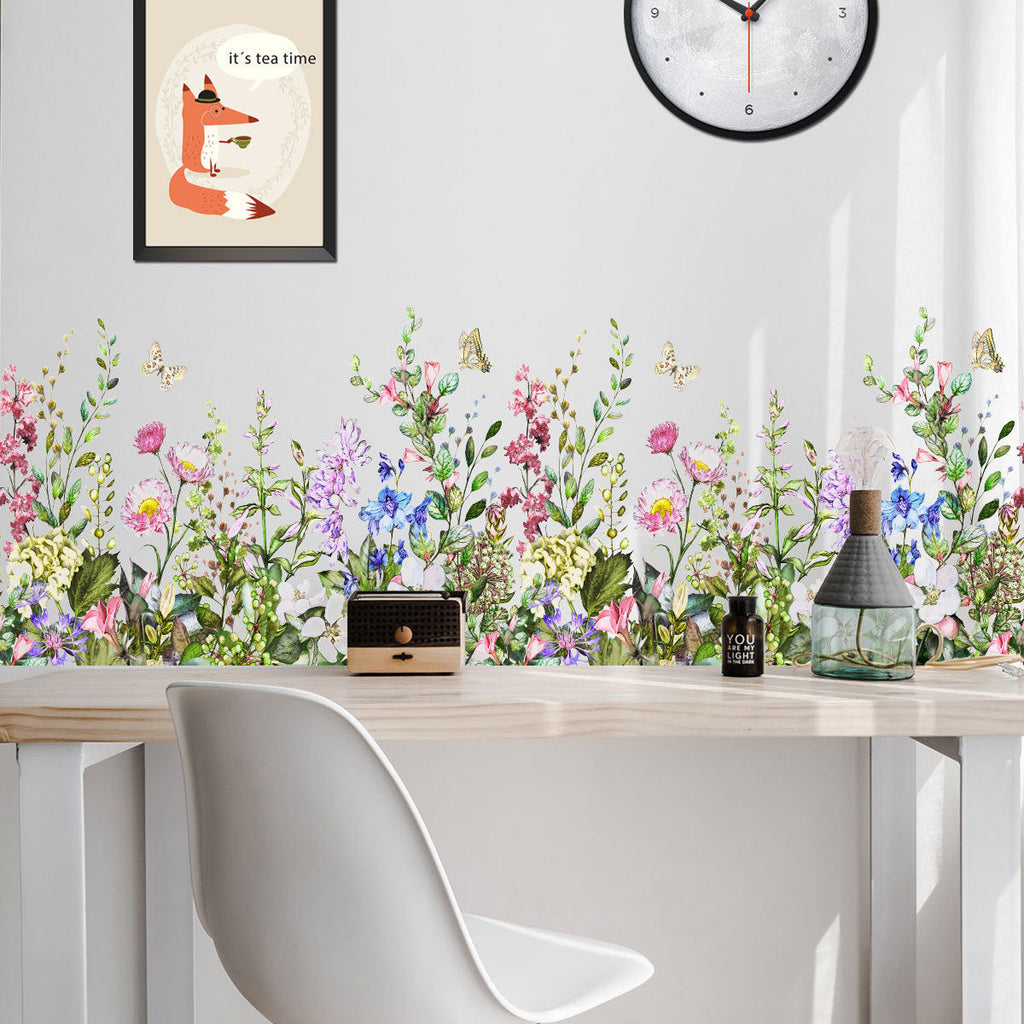 Plant Flower Creative Loop Multiple Collage Wall Stickers