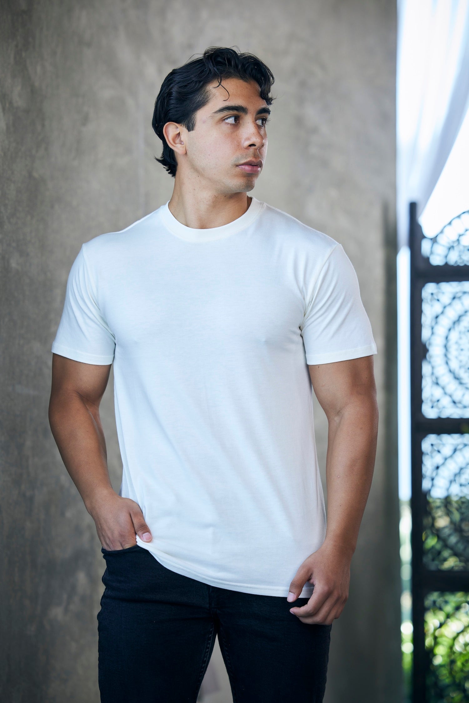 The Original Men's Bamboo Viscose/Organic Cotton Short Sleeve T-Shirt - Classic Cut - Lara Luxe