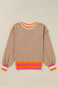 Sofia Trim Drop Shoulder Sweater