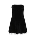 European And American Hot Girl Sexy Lace Pleated Lace-up Sleeveless Short Vest Dress