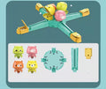 Multiplayer Catapult Pinball Board Game Educational Toys
