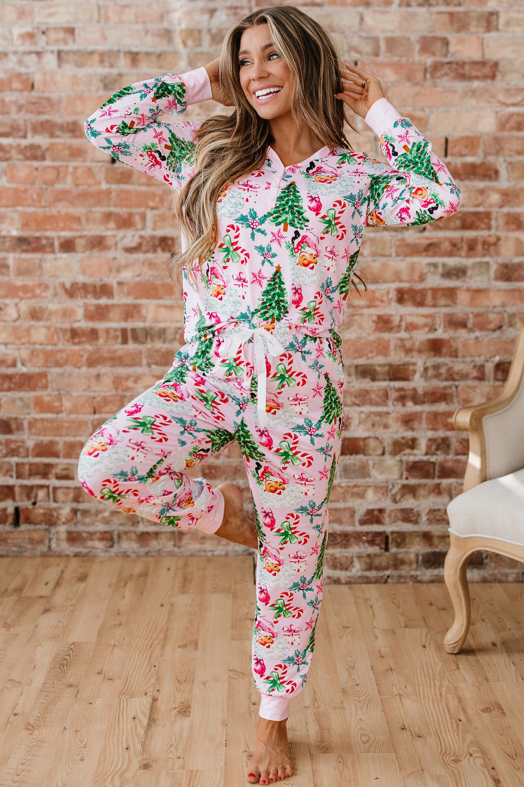 Georgia Pattern Pullover Drawstring Pants