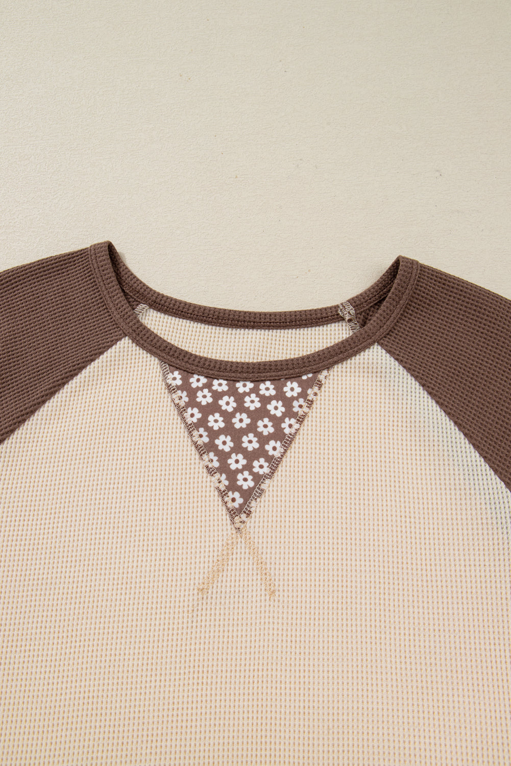 Emmeline Patchwork Color Block Long Sleeve Top