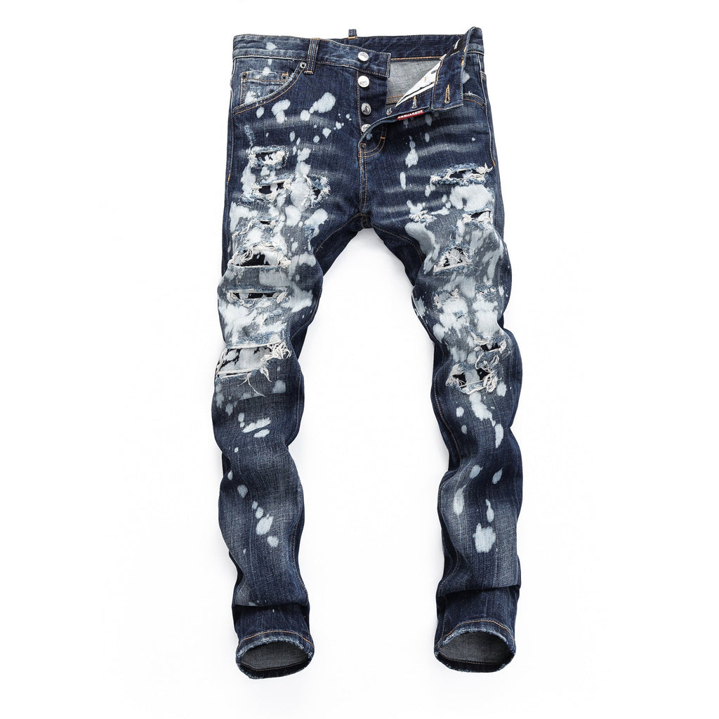 urban TEEN  Fashion Ripped Jeans STONE WASHED Pants