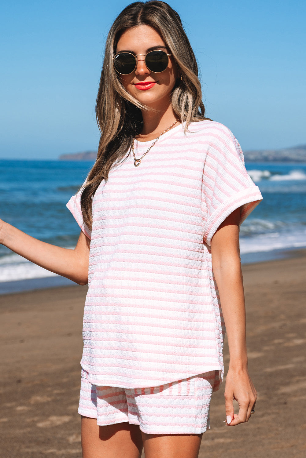 Milana Stripe Knitted Set