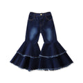 Wide-leg Jeans Girls Kids Flared Pants Trousers