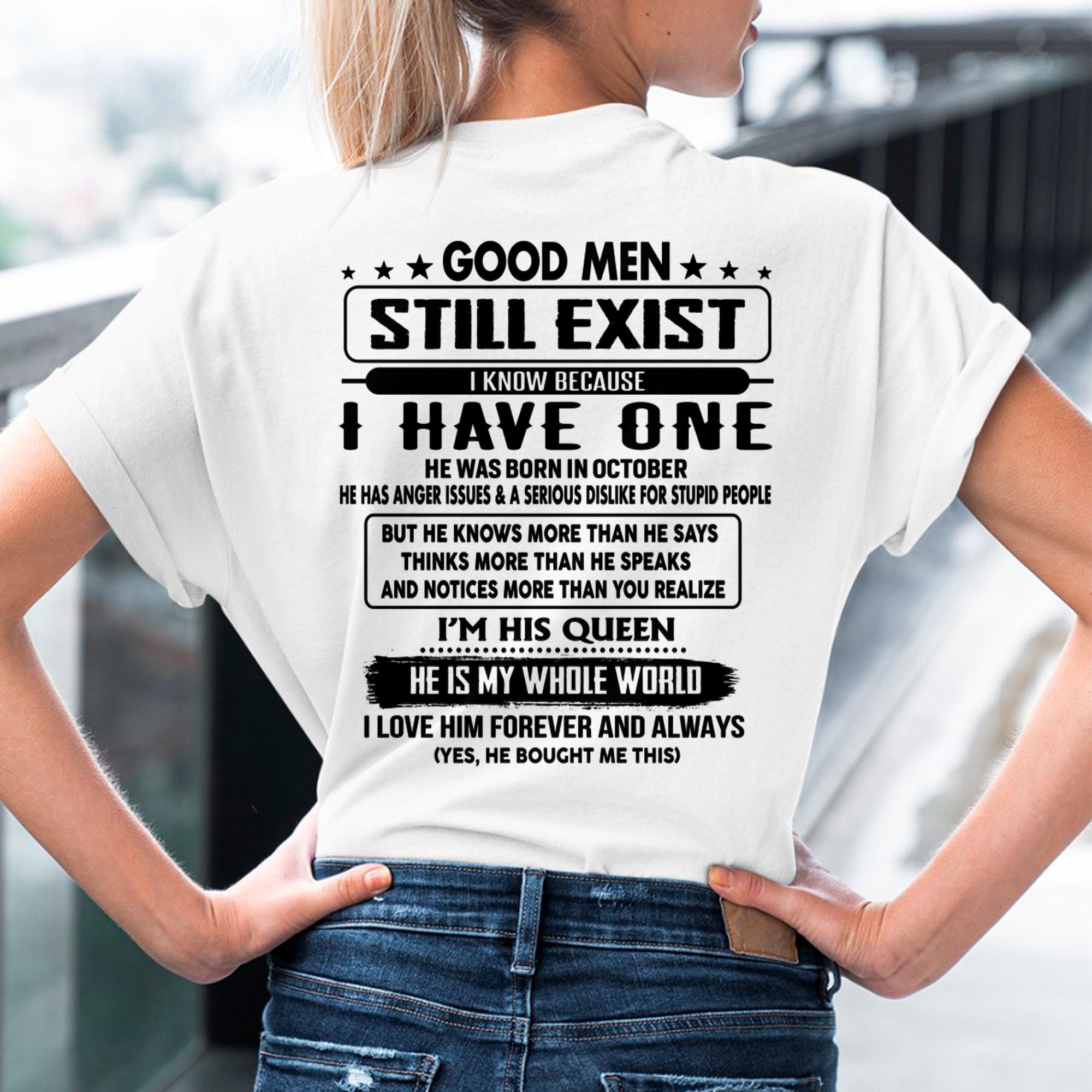 October - Good men Still Exist - gift for your girlfriend, wife from Husband - NGHL10 (SKU-GMSAU-10)