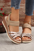 Violet Criss Cross Platform Sandals