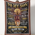 Special Gift Blanket To My Dear Son – A Gentle Hug from Dad (SKUB12-61)